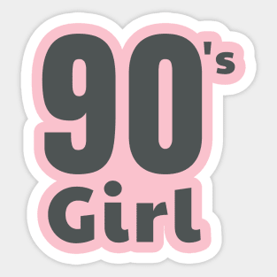 Nostalgic 90's Girl Graphic Design | Growing up in the 90s. Sticker